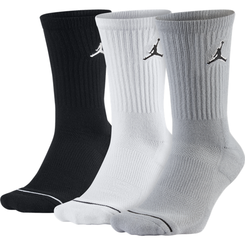 Jordan Jumpman No-Show Socks 3Pair --_'Black/White/Wolf Grey'_ – Bouncewear