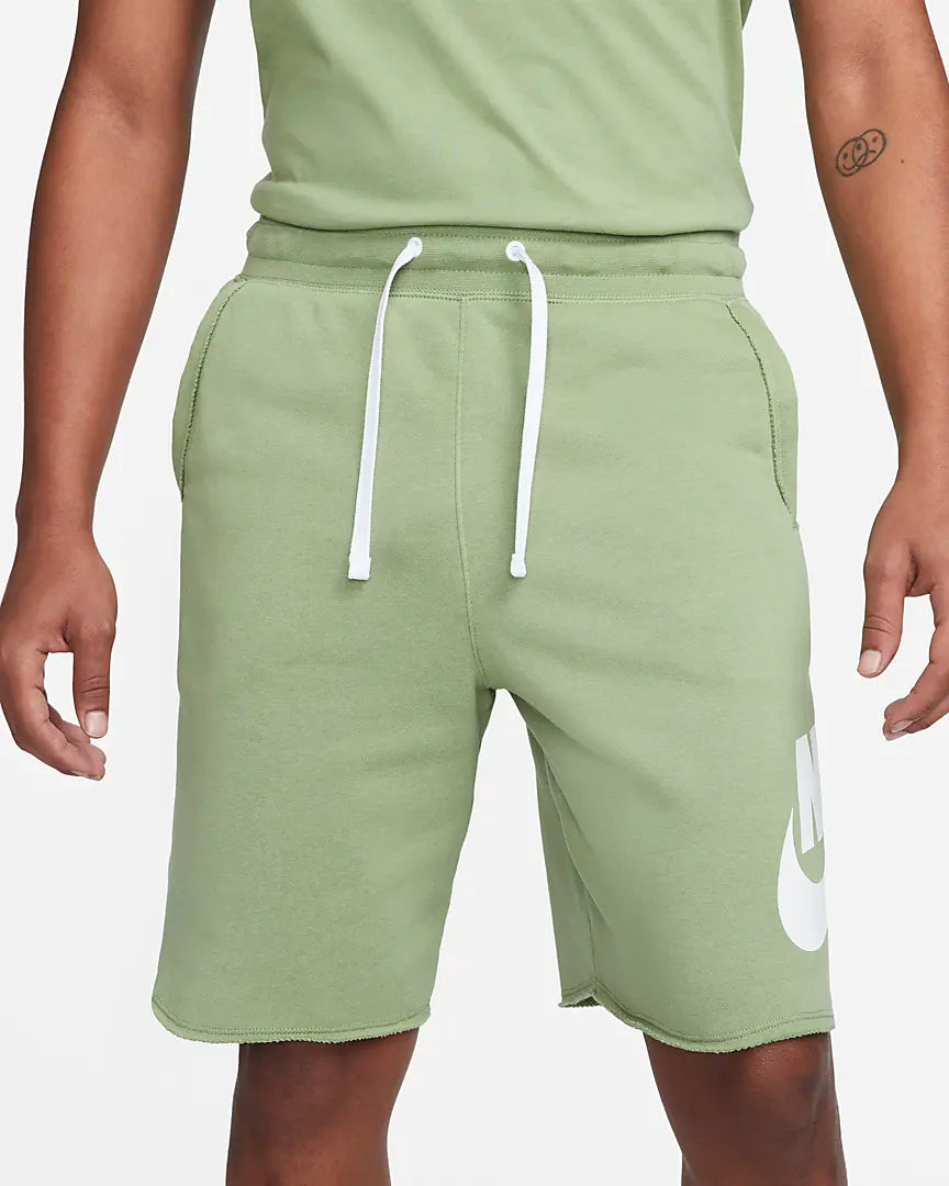 Nike Club Alumni Men's French Terry Shorts 'Oil Green/White'