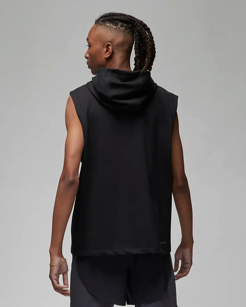 Jordan Dri-FIT Sport Men's Fleece Sleeveless Hoodie 'Black/White'