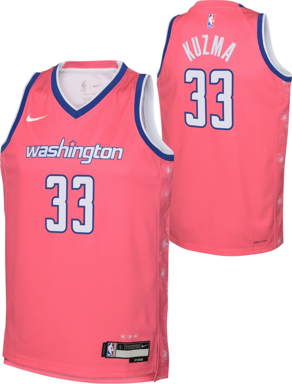 Men's Fanatics Branded Kyle Kuzma Pink Washington Wizards 2022/23 Fastbreak Jersey - City Edition
