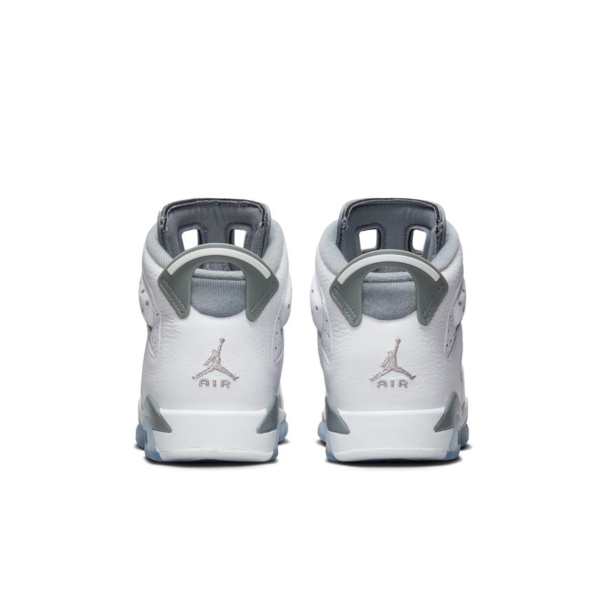 Air Jordan 6 Retro Big Kids' Shoes (GS) 'White/Medium Grey'