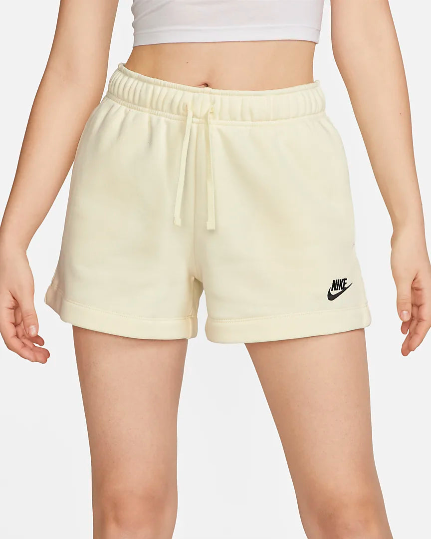 Nike Sportswear Club Fleece Women's Mid-Rise Shorts 'Coconut Milk/Black'
