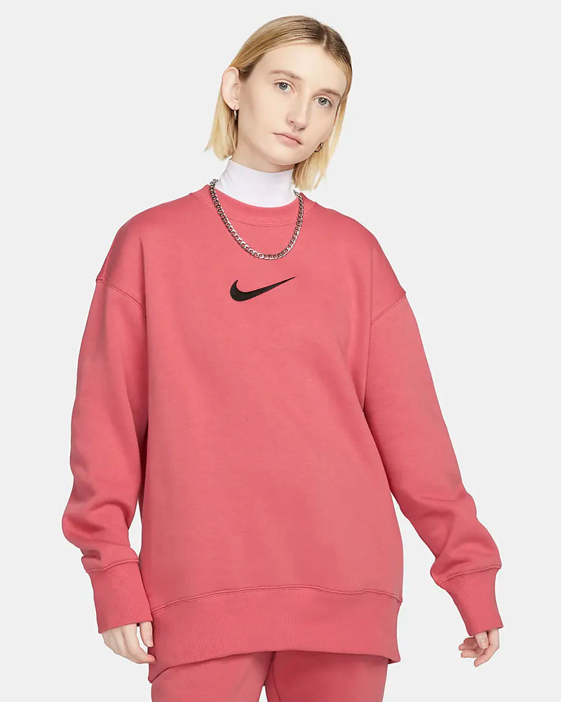 Nike Sportswear Women's Oversized Fleece Sweatshirt 'Adobe/Black'