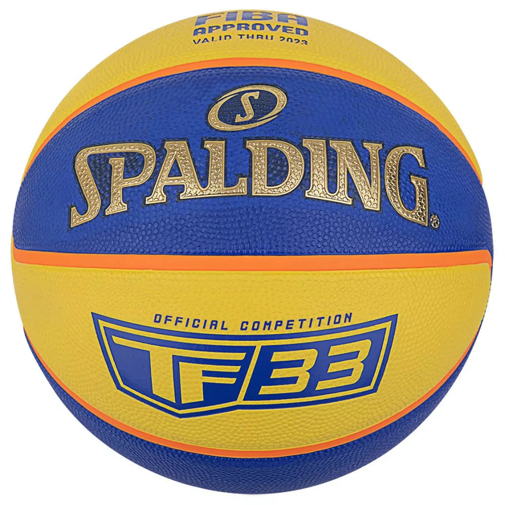 Spalding TF-33 Gold - Sz6 Rubber 3x3 Basketball 'Blue/Yellow'