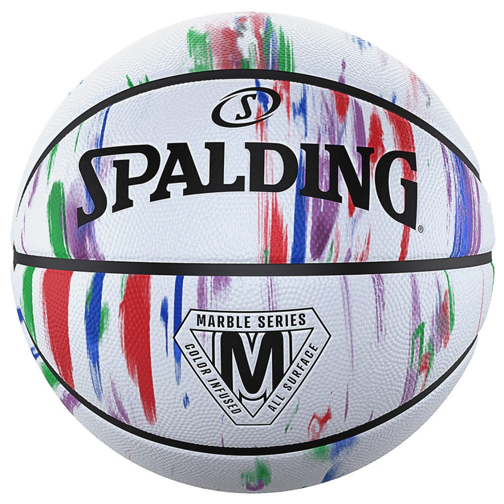 Spalding Marble Series Rainbow Sz5 Rubber Basketball 'Rainbow/Marble'