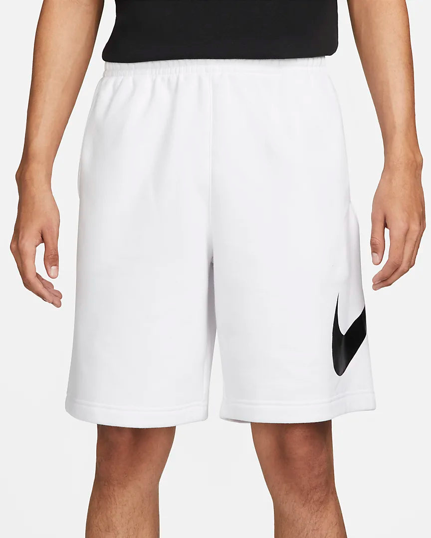 Nike Sportswear Club Men's Graphic Shorts 'White/Black'