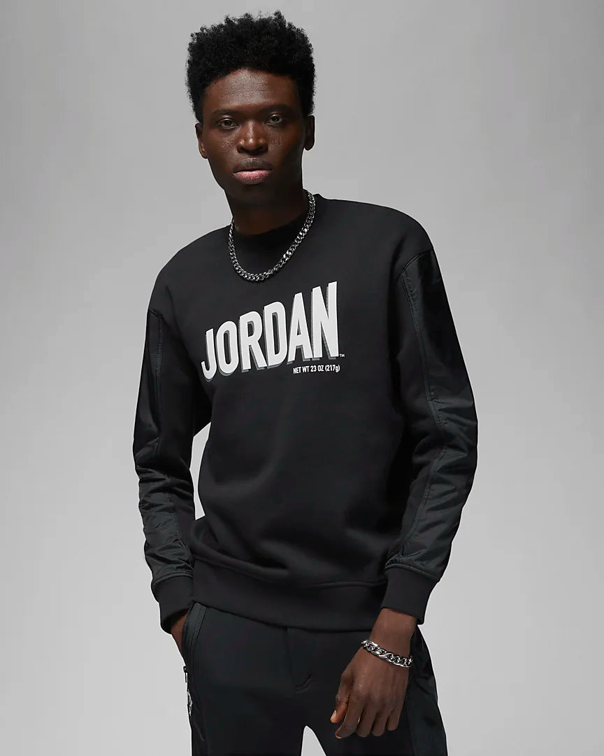 Jordan Flight MVP Men s Graphic Fleece Crew neck Sweatshirt Black