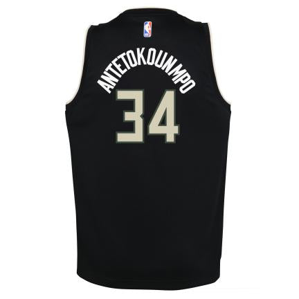 Giannis Antetokounmpo Bucks Statement Edition 2020 Jordan NBA Swingman Jersey Kids 'Black'