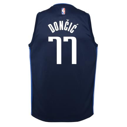 Luka Doncic Mavericks Statement Edition 2020 Jordan NBA Swingman Jersey Kids 'Blue/White'