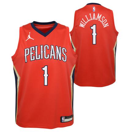 Zion Williamson New Orleans Pelicans Statement Edition 2020 Jordan NBA Swingman Jersey Kids 'Red'