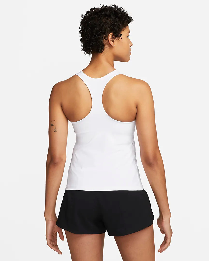 Nike Swoosh Women's Medium-support Padded Sports Bra Tank 'White'