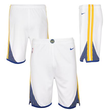 Nike NBA Golden State Warriors Swingman Shorts - White - Mens