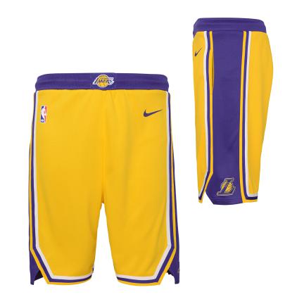 Nike LA Lakers Icon Edition NBA Yellow Swingman Basketball Shorts AJ5617  728 MED