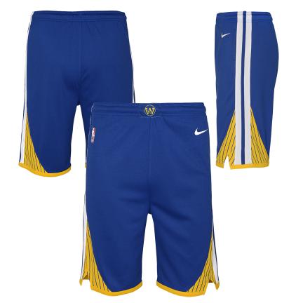 Golden State Warriors Icon Edition 2020 Nike NBA Swingman Shorts Kids 'Blue/Yellow'