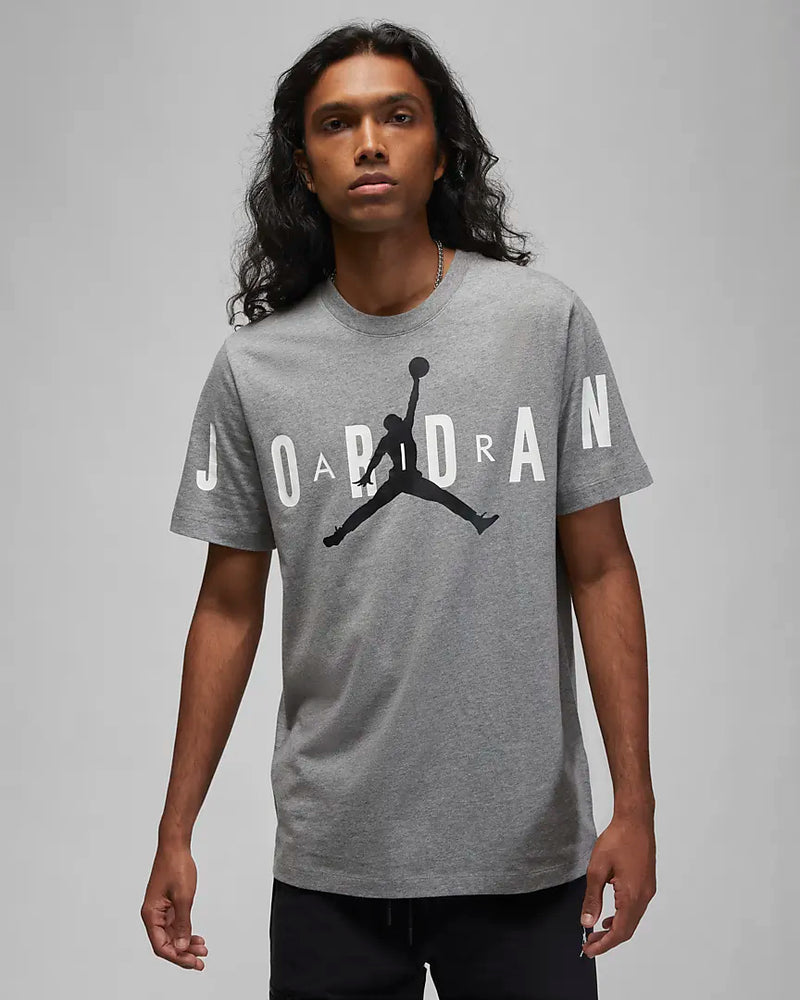 Jordan Air Men's Stretch T-Shirt 'Carbon Heather/Black/White'