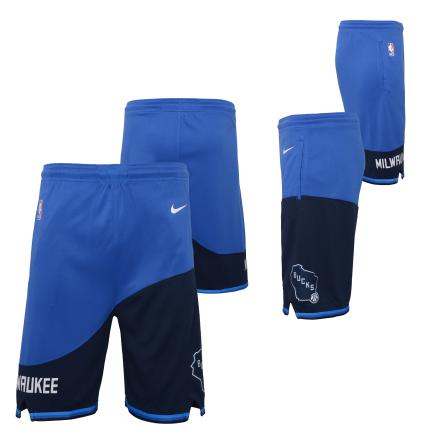 Nike City Edition Swingman Short Kids Milwaukee Bucks 'Blue'