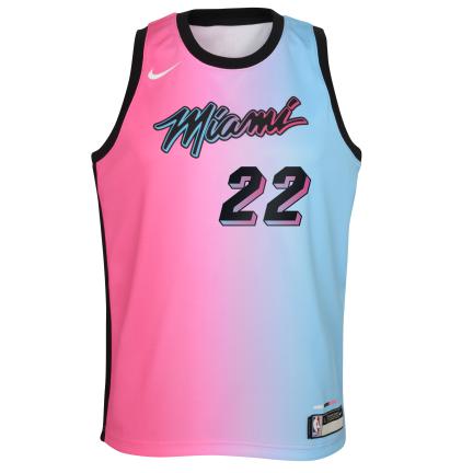 Nike City Edition Jersey Kids Miami Heat Jimmy Butler 'Pink/Blue