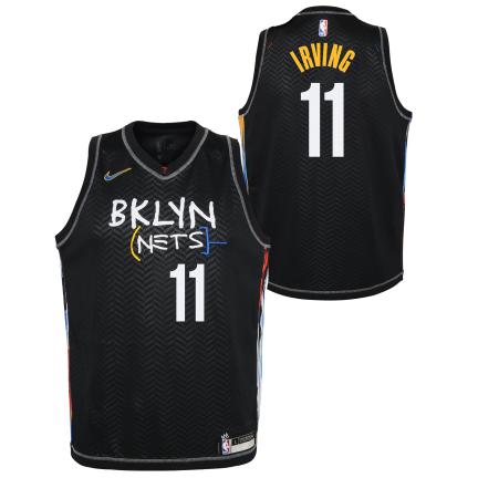Nike City Edition Jersey Kids Brooklyn Nets Kyrie Irving 'Black'