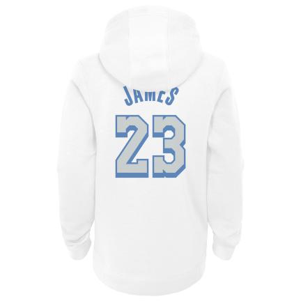 Nike NBA City Edition Hoodie Kids Los Angeles Lakers LeBron James 'White/Blue'