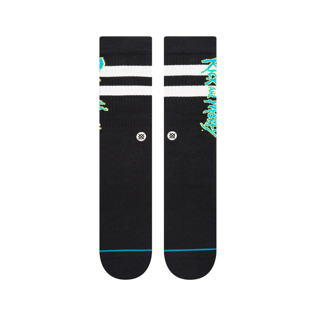 Stance Rick and Morty Crew Sock 'Black'