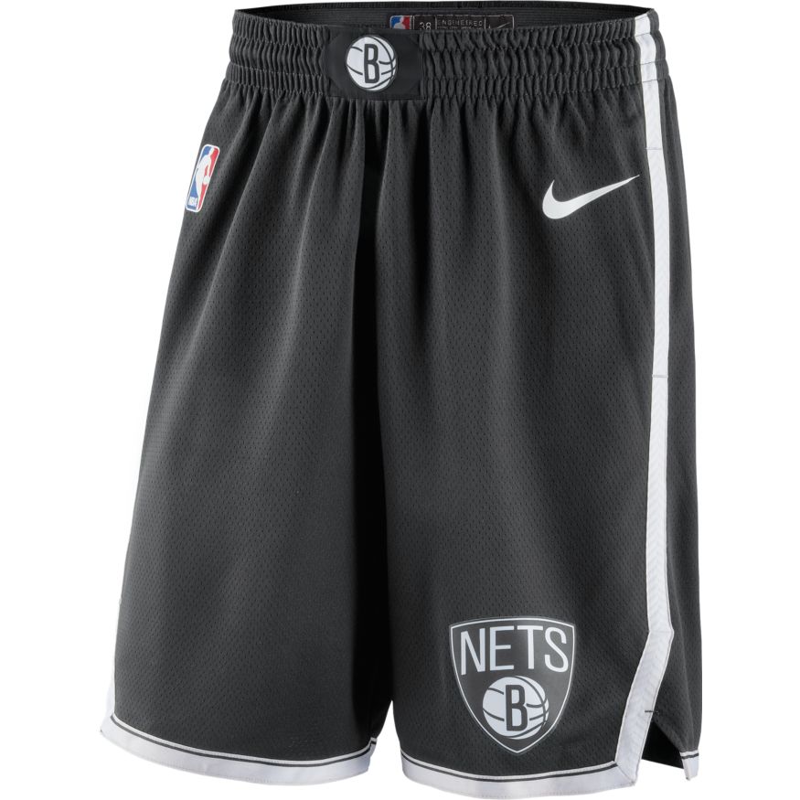 Brooklyn Nets Icon Edition Men's Nike NBA Swingman Shorts 'Black/White'