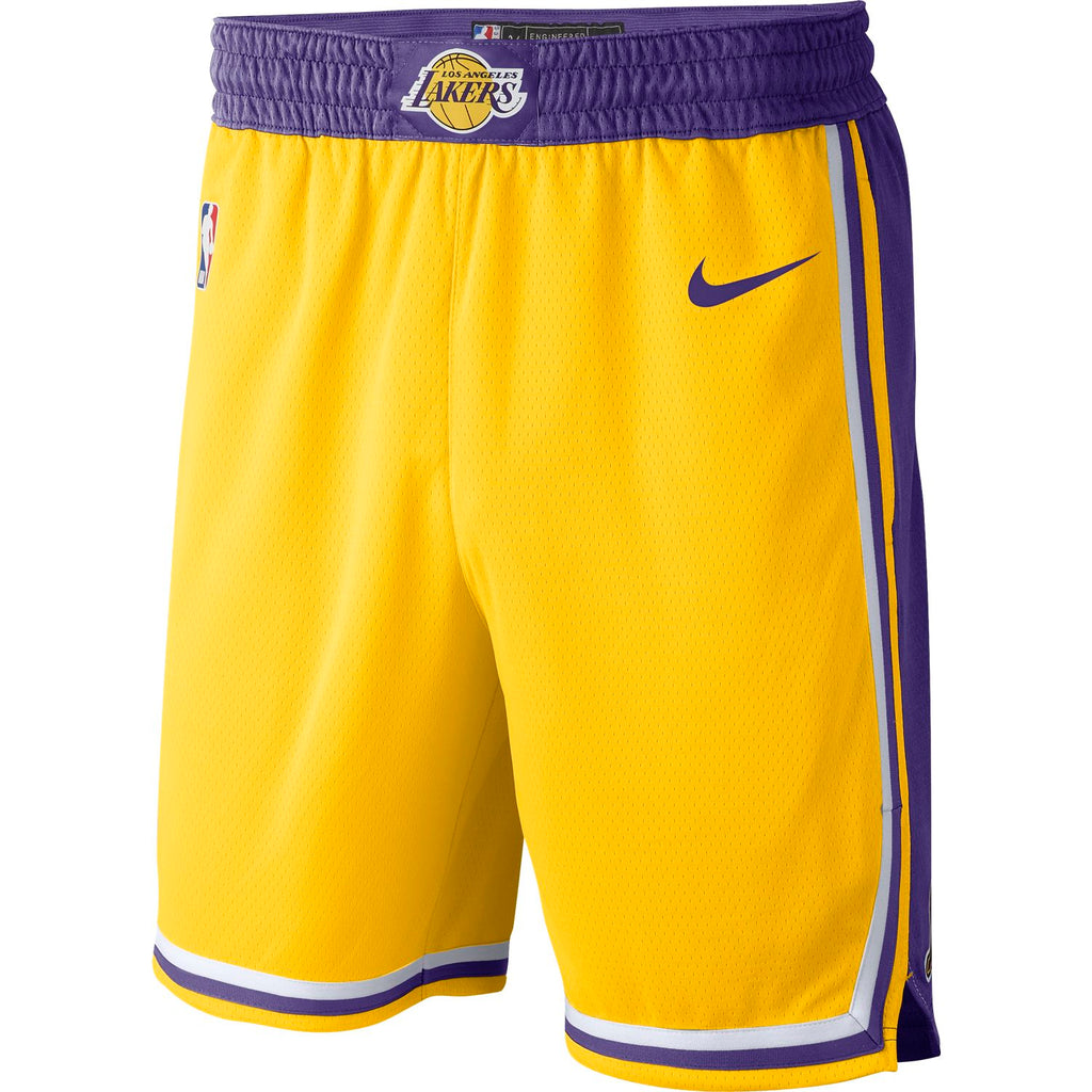 Los Angeles Lakers Icon Edition Men's Nike NBA Swingman Shorts 'Amarillo/Purple'