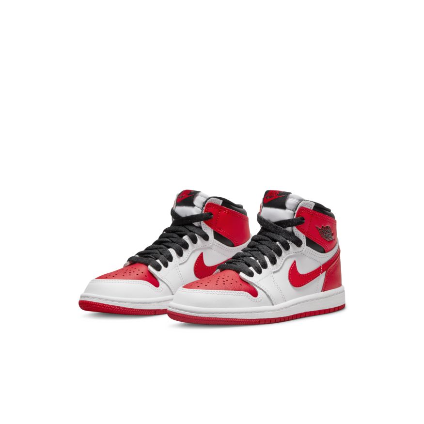 Jordan 1 Retro High OG Little Kids' Shoes (PS) 'White/Red/Black'