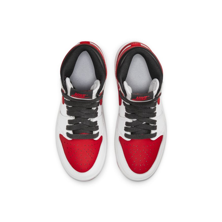 Jordan 1 Retro High OG Little Kids' Shoes (PS) 'White/Red/Black'