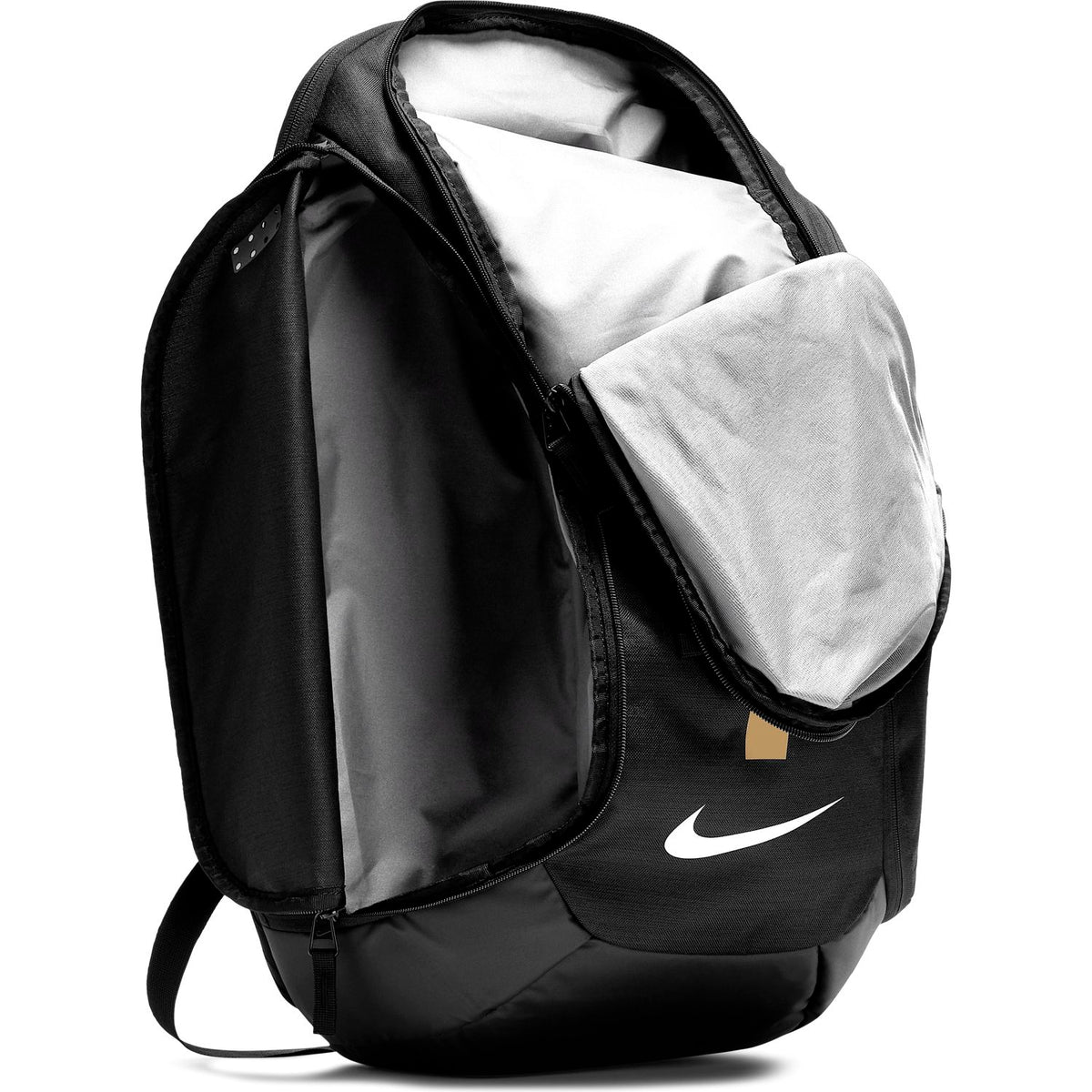 NEW Nike Elite Basketball Duffel Bag Black Gold White Gym Workout Air Max  Bubble