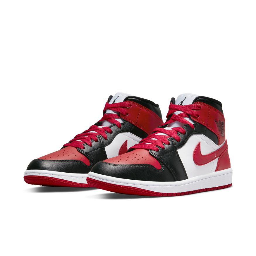 Black red white sales jordans