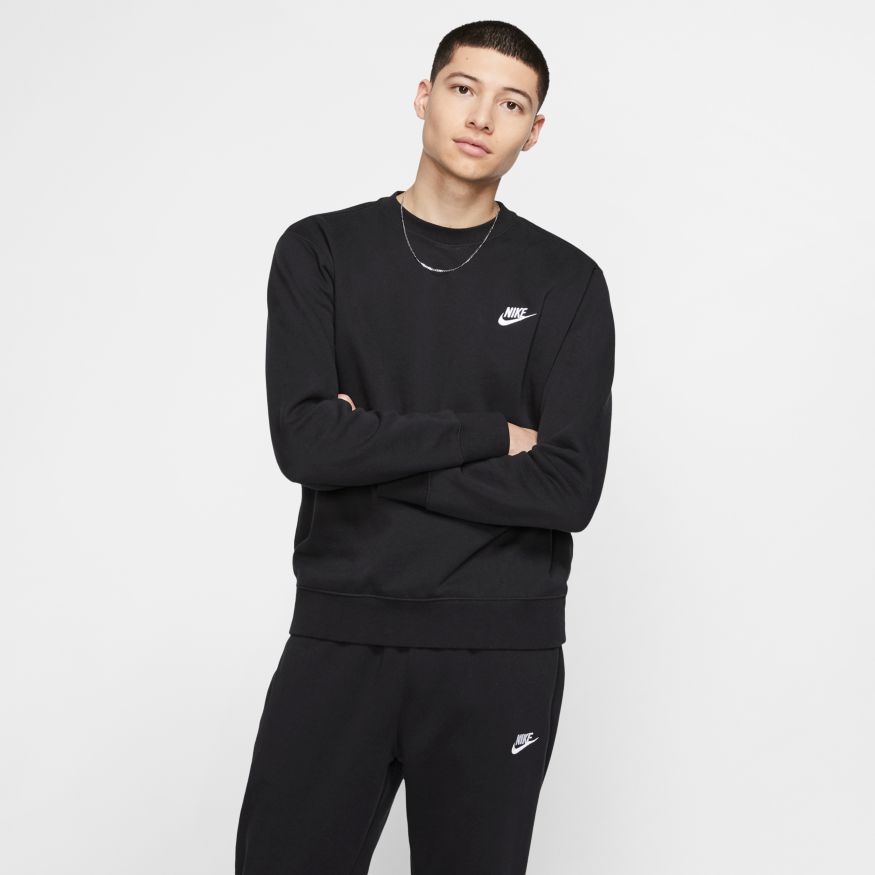Nike Sportswear Club Fleece Crew 'Black/White'