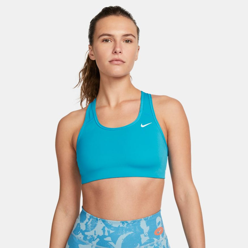 Nike Dri-FIT Swoosh Women's Medium-Support Non-Padded Sports Bra 'Laser Blue'