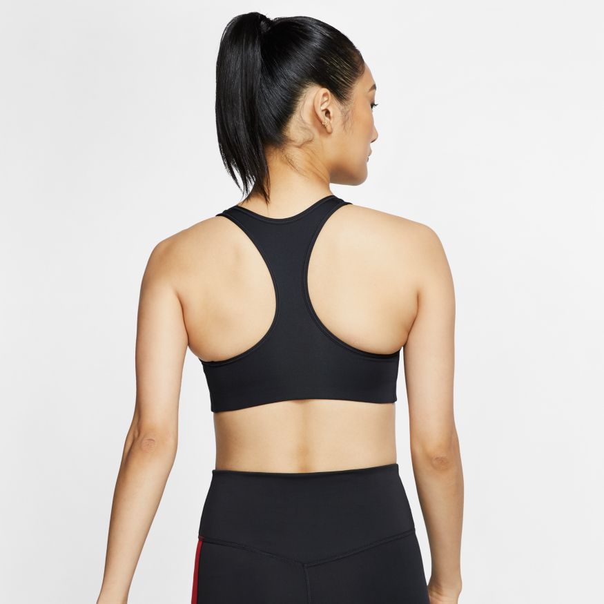 Nike Swoosh Women's Medium-Support 1-Piece Pad Sports Bra 'Black'