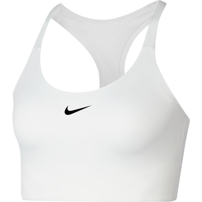 Nike Swoosh Women's Medium-Support 1-Piece Pad Sports Bra 'White/Black'