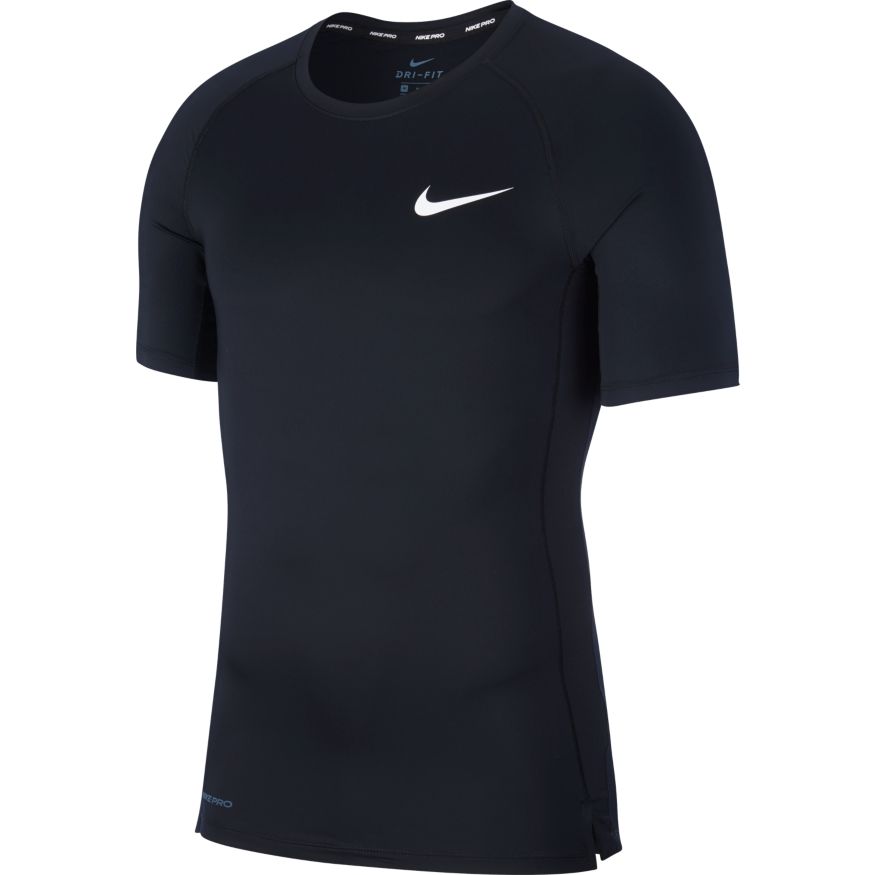 Nike Basketball Pro Men's Tight Fit Short-Sleeve Top 'Black/White'