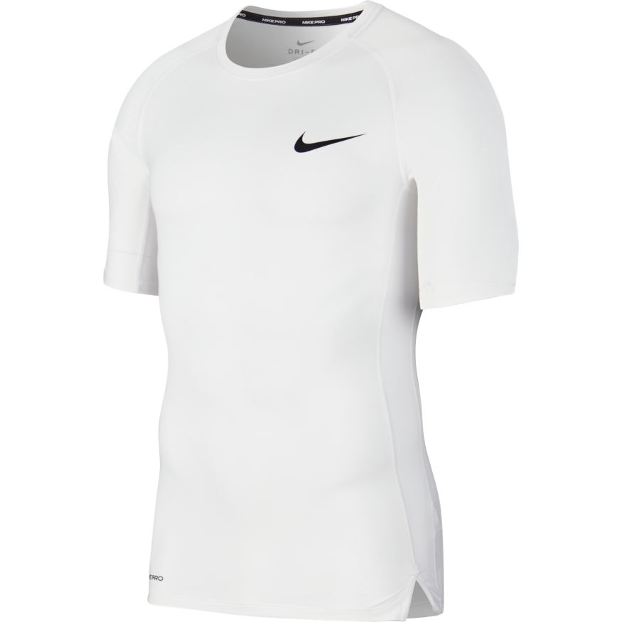 Nike Basketball Pro Men's Tight Fit Short-Sleeve Top 'White/Black'