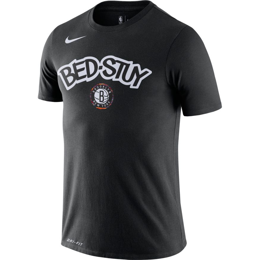 CITY EDITION Brooklyn Nets NBA Nike Gray Bed-Stuy Dri-Fit T-shirt Adult  MEDIUM