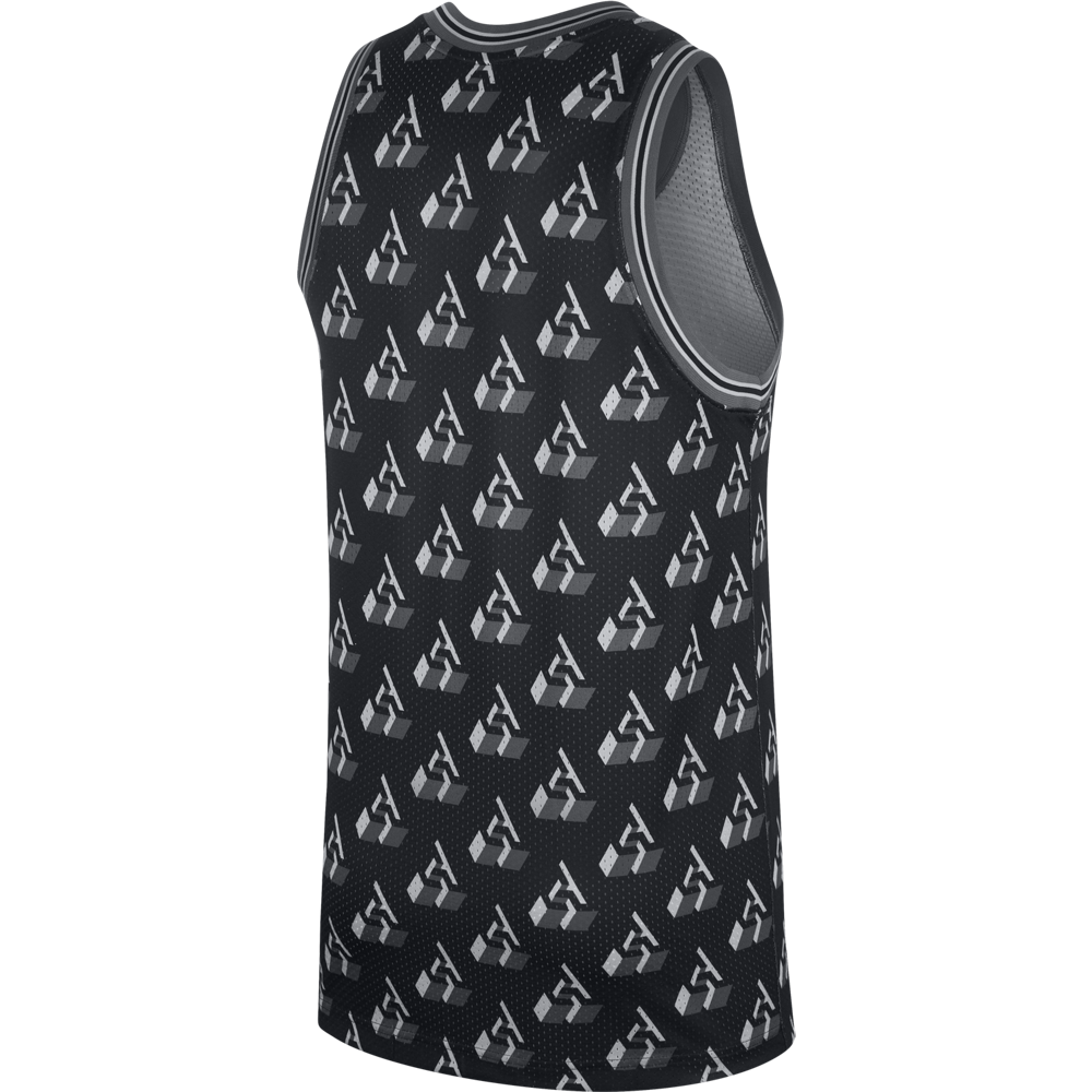 Giannis Men's Sleeveless Printed Top 'Black/White'