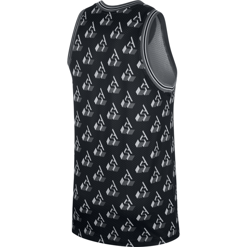 Giannis Men's Sleeveless Printed Top 'Black/White'