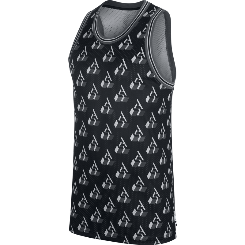 Giannis Men's Sleeveless Printed Top 'Black/White'