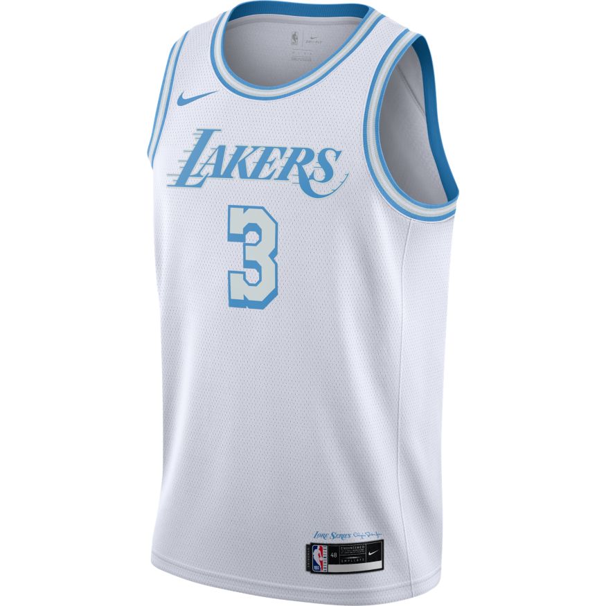 Anthony Davis Los Angeles Lakers City Edition Nike NBA Swingman Jersey 'White/Coast'