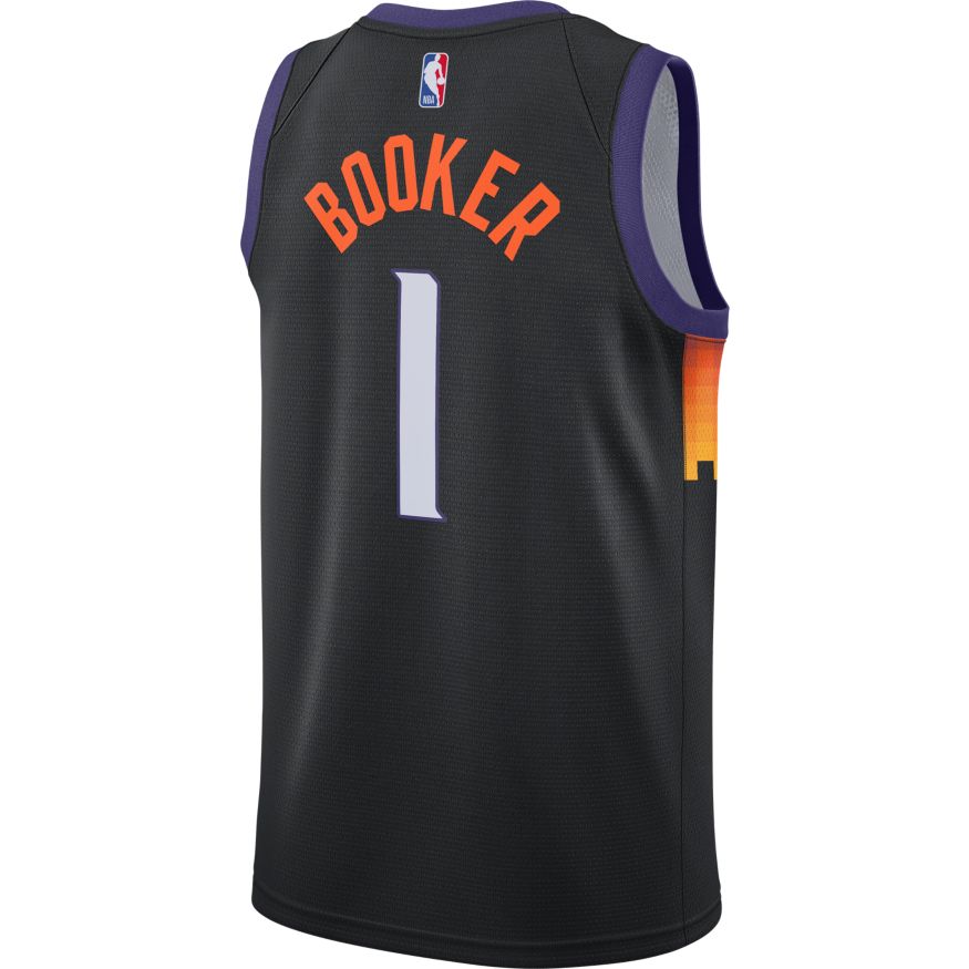 Devin Booker Phoenix Suns City Edition Nike NBA Swingman Jersey 'Black/Orange'