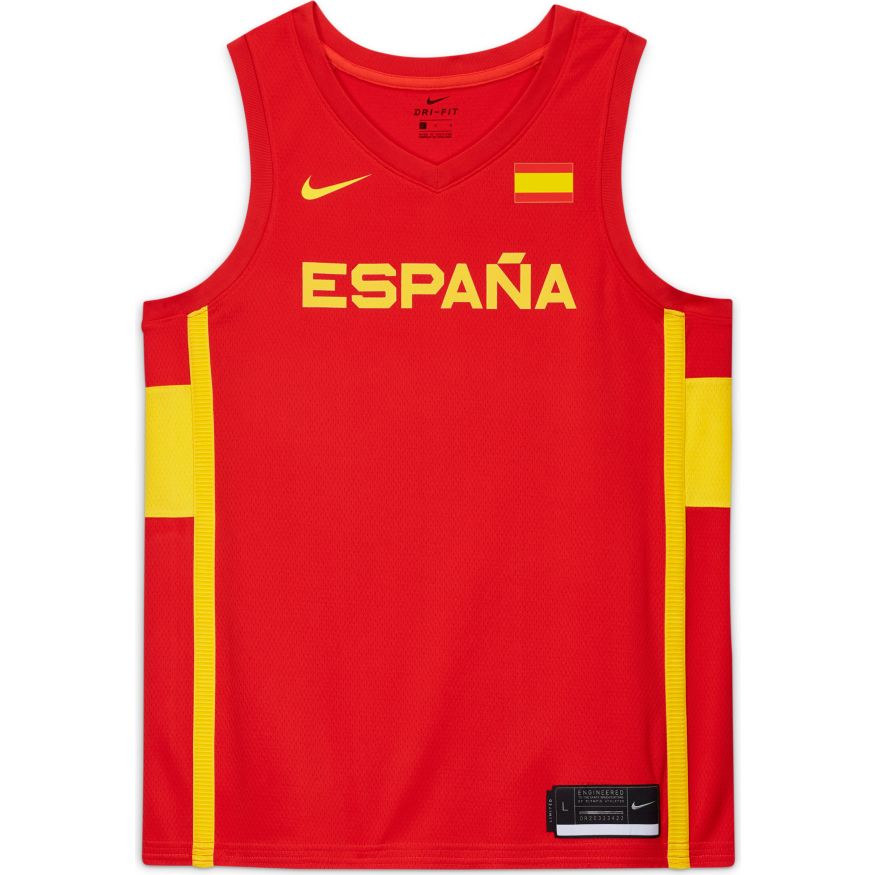 Spain Nike (Road) Limited Men's Nike Basketball Jersey 'Red/Gold'