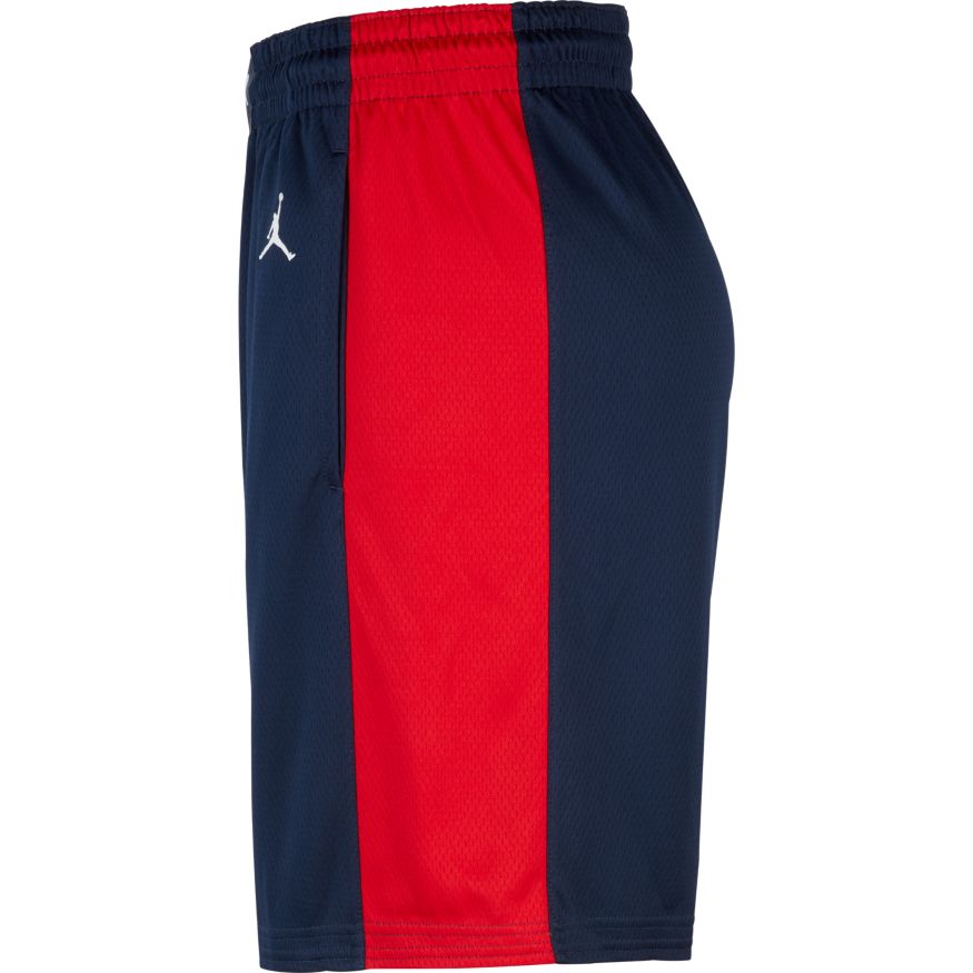 red and blue jordan shorts