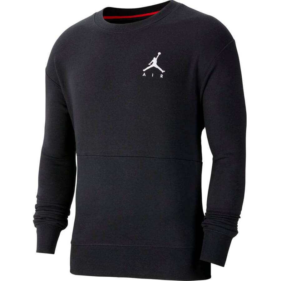 Jordan Jumpman Air Men's Fleece Crew Sweatshirt 'Black/White'