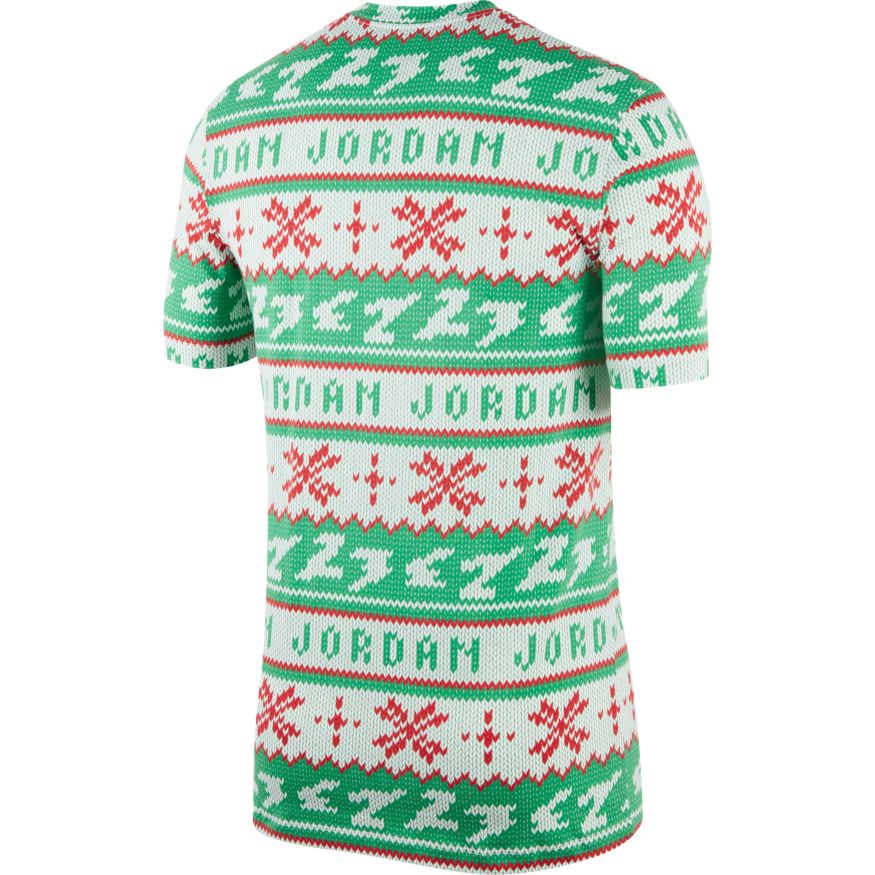 Jordan Ugly Sweater Men's Short-Sleeve T-Shirt 'White/Lucky Green'