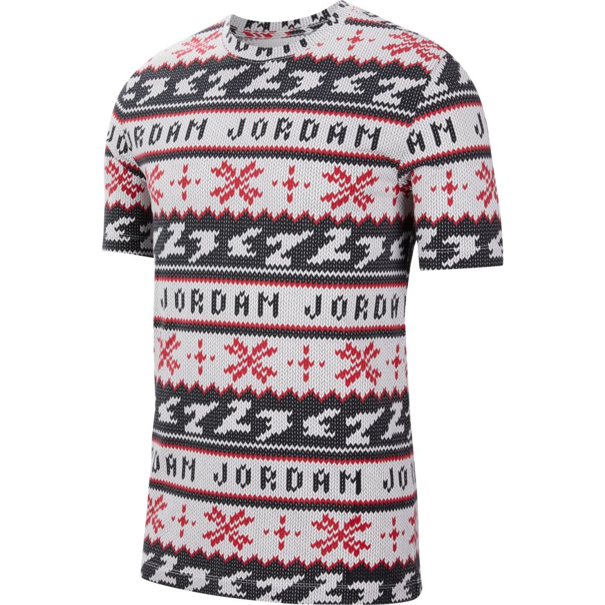 Jordan Ugly Sweater Men's Short-Sleeve T-Shirt 'White/Red'