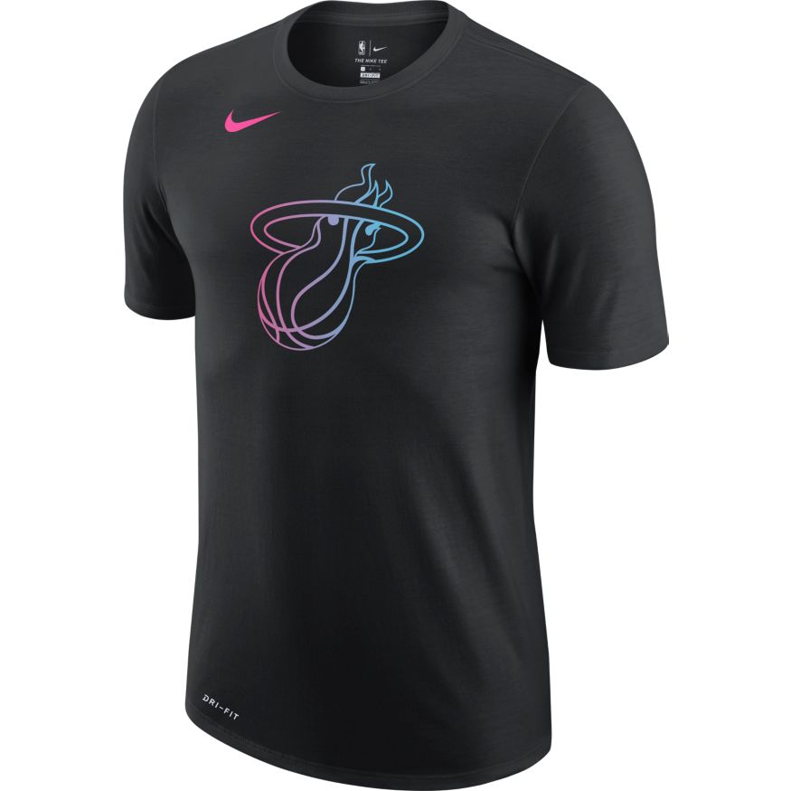 Nike NBA Miami Heat City Edition Logo Men's Short-Sleeve T-Shirt Black  CT9446-010