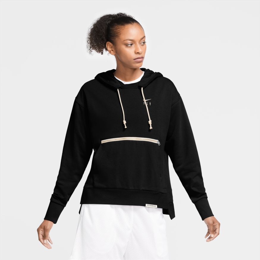 Nike Swoosh Fly Standard Issue Women's Basketball Pullover Hoodie 'Black/Ivory'