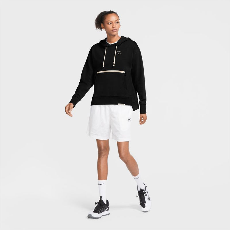Nike Swoosh Fly Standard Issue Women's Basketball Pullover Hoodie 'Black/Ivory'